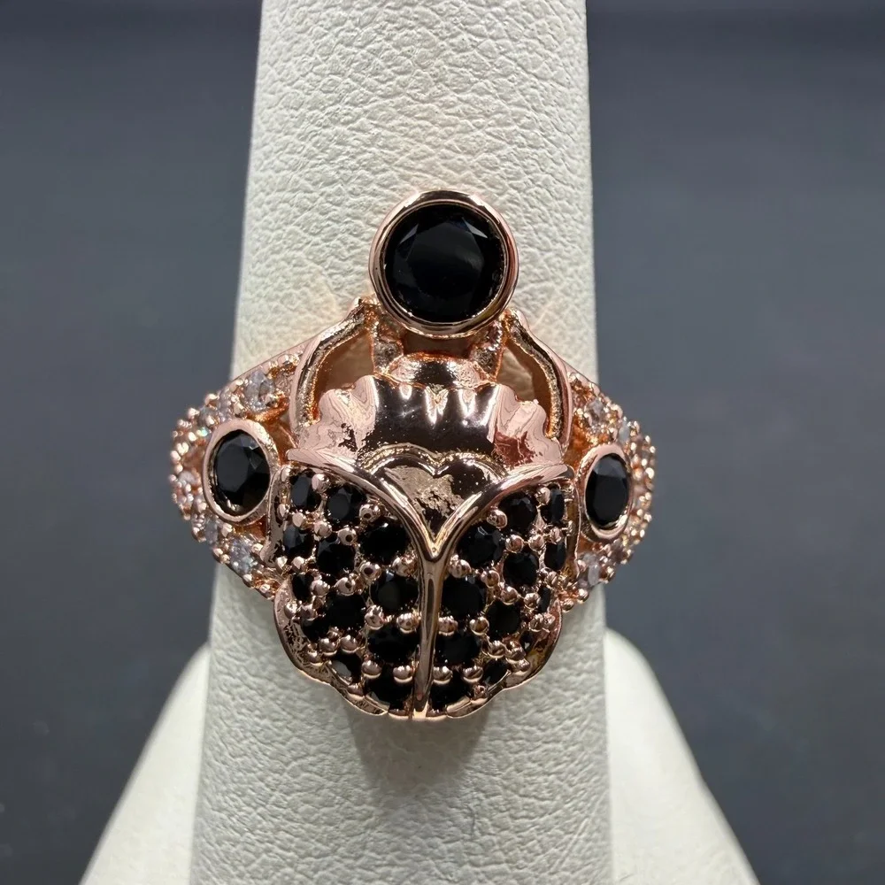 Bomb Party The Ring of‎ Immortality Size 6 Ring Black Onyx CZ RBP2639 Rose Gold